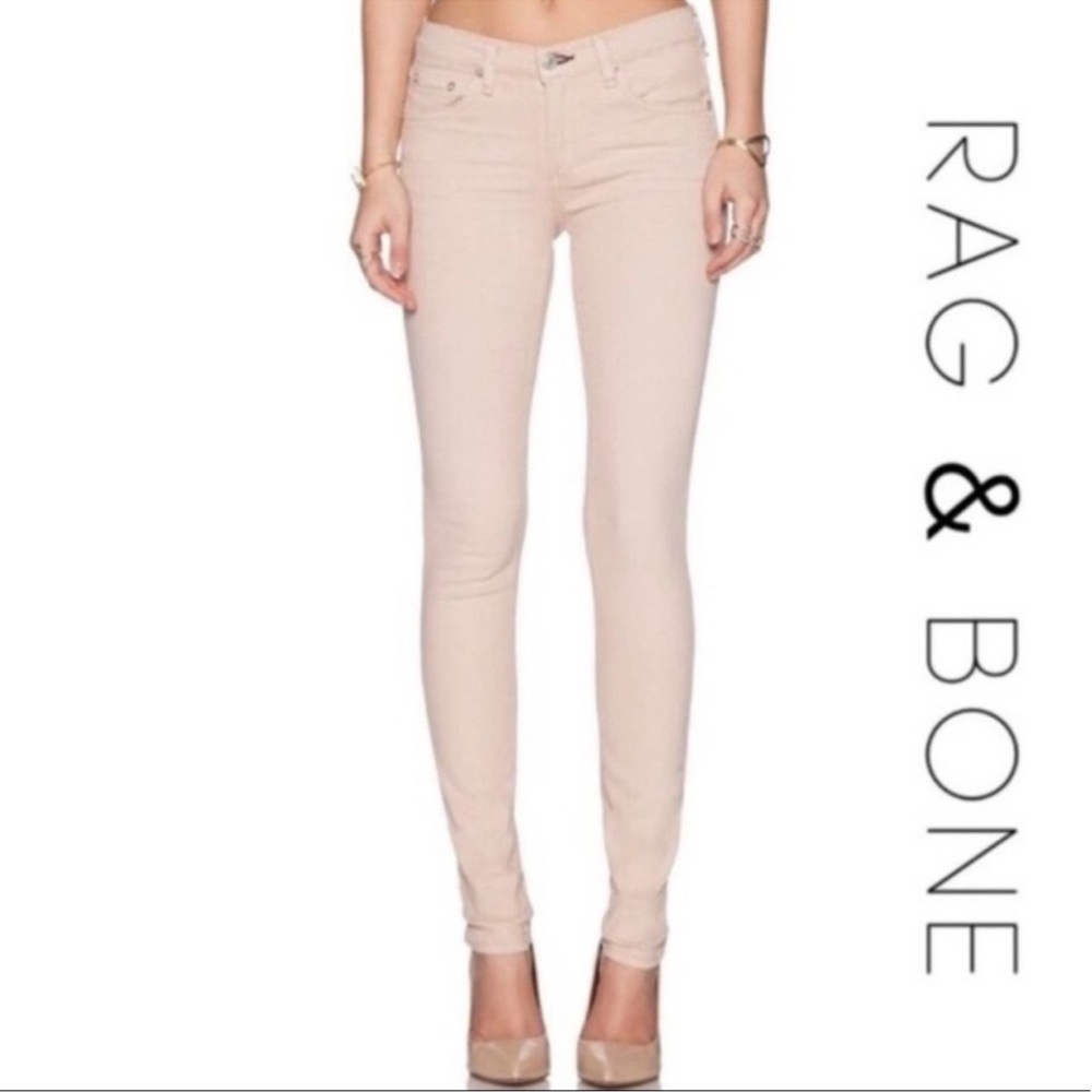 rag & bone Dis Blossom Skinny Blush Pink Jeans Sz 25